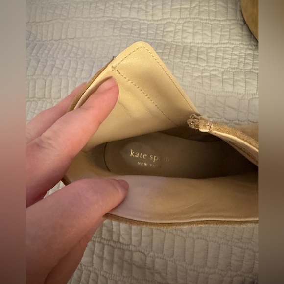 Kate Spade Alihandra Camel Suede boots Size 8M EUC Upper Leather - Picture 7 of 13